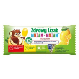 Zdrowy Lizak Mniam-Mniam smak cytrynowy kształt łezki, 6g