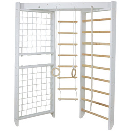 drabinka gimnastyczna narożna Dream biały-drewno