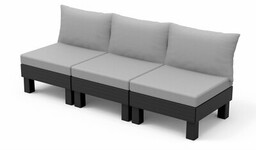 KETER Sofa ogrodowa 3 Elements 257364 Grafitowy