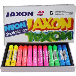 Jaxon 47408 neonowe pastelowe pastele olejne, 12 sztuk