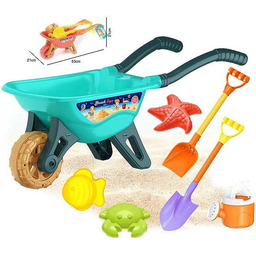 DUŻA TACZKA DO PIASKU ZESTAW TACZKI FOREMKI KONEWKA