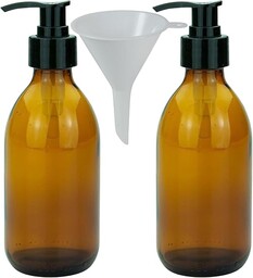 mikken 2 dozowniki mydła 250 ml, brązowe szkło,