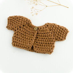 Ubranka dla lalek Miniland 21cm, sweterek z włóczki,