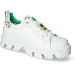 Sneakersy Chebello 4651-059/1 Białe/Zielone lico