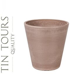 EKOLOGICZNA DONICZKA NA KWIATY TAUPE 15x15x15 cm
