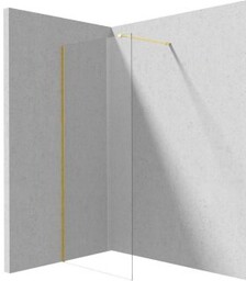 DEANTE Ścianka prysznicowa PRIZMA walk-in 90x195 cm złota