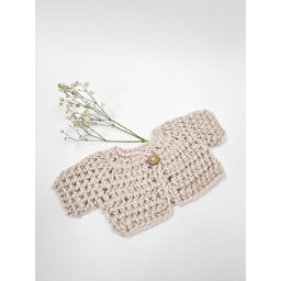 Ubranka dla lalek Miniland 21cm, sweterek z włóczki,