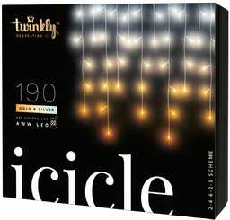 Twinkly Icicle - Sople 190 LED AWW złote