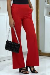 Czerwone spodnie dzwony Amanda