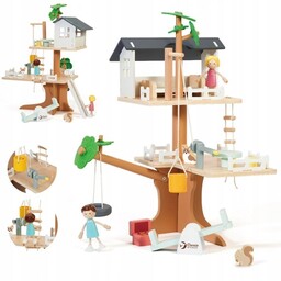 Classic World Drewniany Domek Na Drzewie Dla Lalek