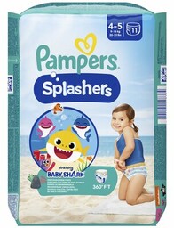 PAMPERS Pieluchomajtki Splashers Baby Shark 4 (11 szt.)