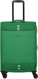 Walizka średnia poszerzana Travelite Ruegen - green
