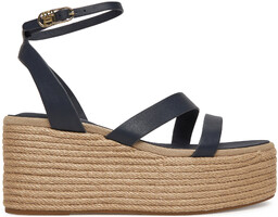 Espadryle Tommy Hilfiger Ankle Strap Leather Platform FW0FW08497