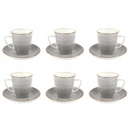 Lubiana Boss 6630Z 6x Filiżanka 200ML Spodek Szara