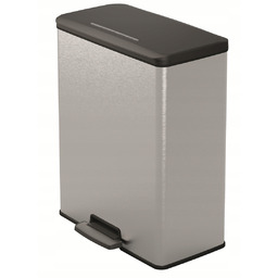 Kosz na śmieci z pedałem metalizowany 65l Deco