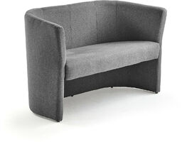 Sofa CLOSE, 2-osobowa, tkanina, ciemnoszary