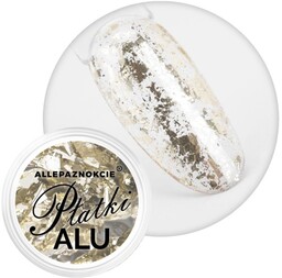 Pyłek do paznokci metaliczne Płatki Alu Allepaznokcie 0,2