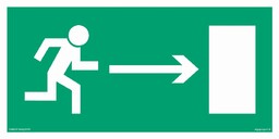 Signproject Kierunek do wyjścia drogi ewakuacyjnej w prawo