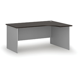 Narożne biurko PRIMO GRAY, 160x120 cm, prawe, szary/wenge