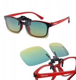 LUSTRZANKi NAKŁADKA PRZECIWSŁONECZNA na okulary uchylna FOTOCHROMOWANE