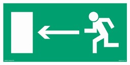 Signproject Kierunek do wyjścia drogi ewakuacyjnej w lewo