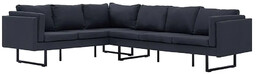 Elior Przestronna sofa narożna Selwa - ciemoszara