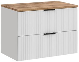 Szafka pod umywalkę z blatem 80 cm ryflowana