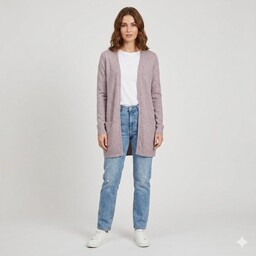 VILA LILIOWY DOPASOWANY SWETER Z DŁUGIM RĘKAWEM BEZ
