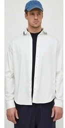 Armani Exchange koszula męska kolor beżowy regular