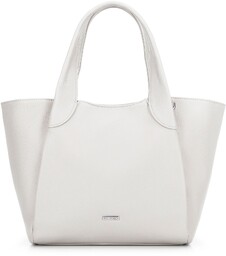 Damski kuferek z ekoskóry kremowy