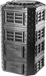 Kompostownik ogrodowy Nybro 1260L, czarny