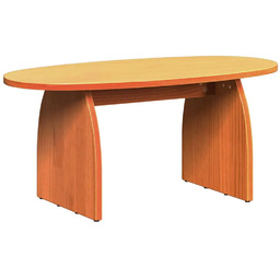 Edinos Premium Skandynawski owalny stolik kawowy woskowy brąz