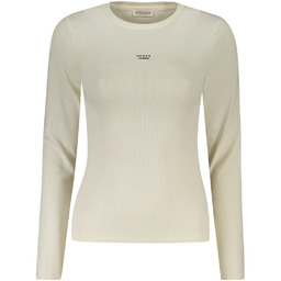 GUESS JEANS DAMSKA KOSZULKA Z DŁUGIM RĘKAWEM BIAŁA