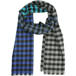 Szalik Miękki, Niebiesko-Szary w Kratkę, Firmy V.Fraas -Cashmink-