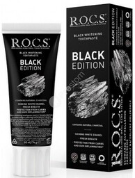 ROCS BLACK EDITION - Pasta wybielająca z węglem