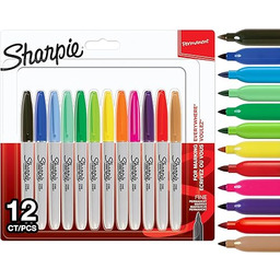 Markery permanentne Sharpie Cienka końcówka Asortyment kolorów 12