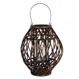 Drewniany Lampion Okrągły Brązowy F Clayre & Eef