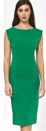 Zielona sukienka o ołówkowym fasonie s220, Kolor zielony,