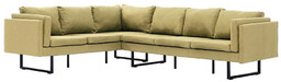 Elior Przestronna sofa narożna Miva - zielona