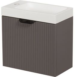 Szafka łazienkowa szara 40 cm FRESCO z umywalką