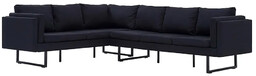 Elior Przestronna sofa narożna Selwa - czarna