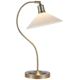 Markslöjd - Vela Lampa Stołowa Antique Brass/Shiny White