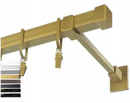 Karnisz kwadro metalowy pojedynczy 220 cm wybór kwadratowe