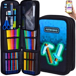 PIÓRNIK SZKOLNY ASTRABAG 3 KOMORY + WYPOSAŻENIE