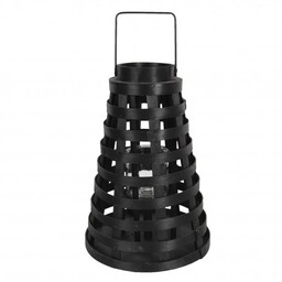 Drewniany Lampion Stożek Czarny B Clayre & Eef