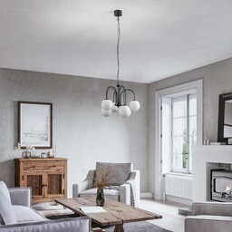 Luminex Lampa wisząca Berlin 6-punktowa czarna