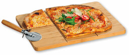 Kesper Deska do krojenia pizzy, prostokątna z nożem,