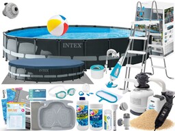 Basen Intex 732x132 Ogrodowy Stelażowy 26340GN 23w1 +