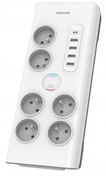 Listwa przeciwprzepięciowa Philips 2 m 6 gniazd