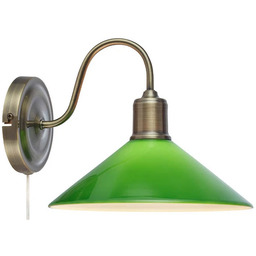 Vela Lampa Ścienna Antique Brass/Green Markslöjd, mosiężny, salon,